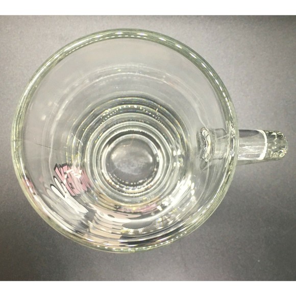 Vintage Mickey Mouse Tall Glass Mug Cup with Handle Marked Disney - Picture 8 of 12